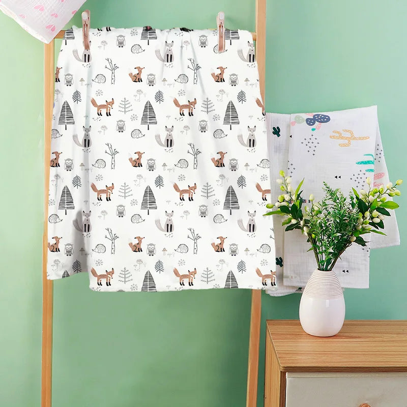 Couverture_bebe_hibou_renard_coton