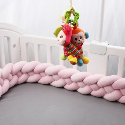 Tresse_de_lit_bébé_4brins_rose_moellese