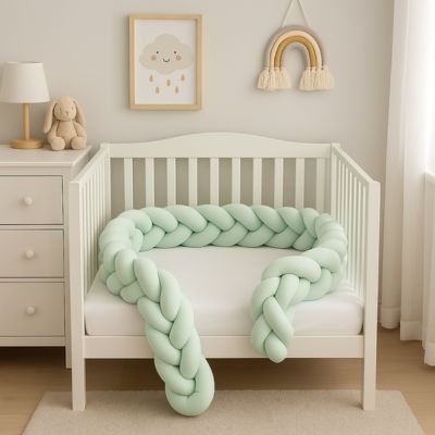 Tresse_de_lit_bébé_vert_pistache