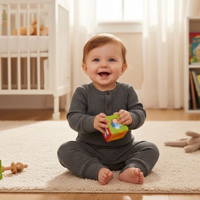 Barboteuse bébé garçon gris