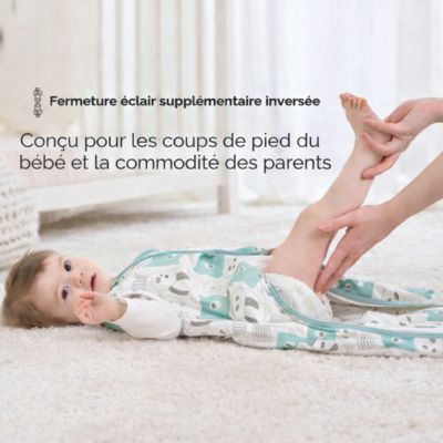 gigoteuse été panda fermeture éclair bidirectionnelle