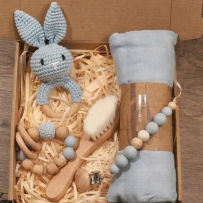 Cadeau de naissance box Personnalisée bleu