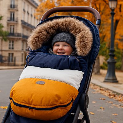 Chancelière bébé polaire tricolore