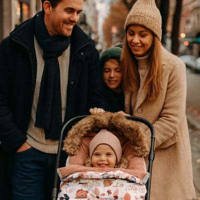 Chancelière poussette imperméable fleurie protecteur