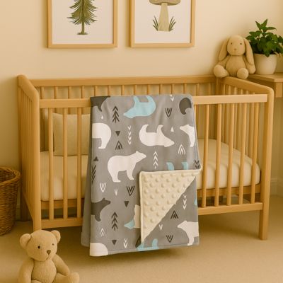 Couverture bebe ours polaire berceau