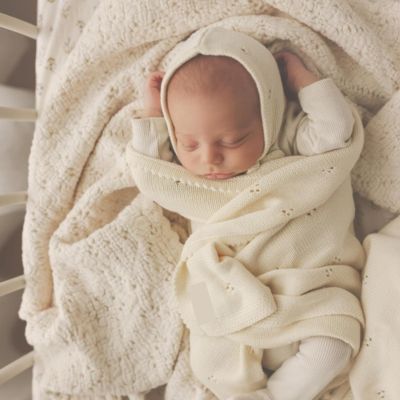Couverture bebe tricot biologique