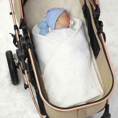 Couverture bebe tricot blanche douceur