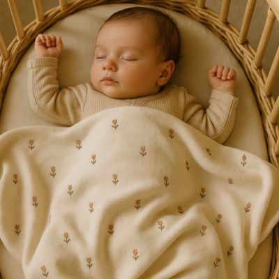 Couverture bébé tulipe berceau