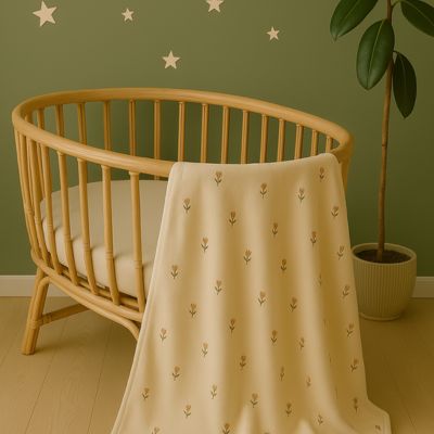 Couverture bébé tulipe chambre
