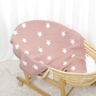 Couverture étoile pour bebe rose