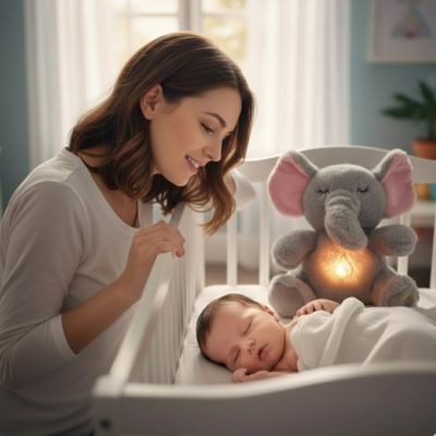 Peluche bebe éléphant Respire Zen