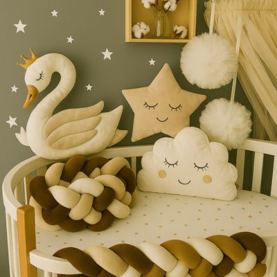 Tour de lit tressé caramel moelleuse