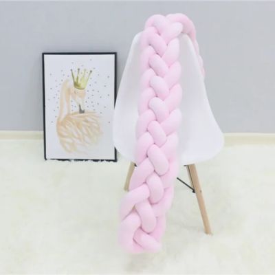 Tresse de lit bébé 4 brins rose douillet