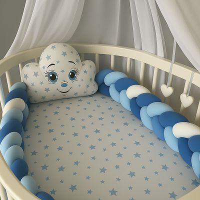 Tresse de lit bébé azur respirant