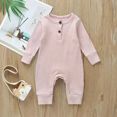 barboteuse bébé fille rose en coton