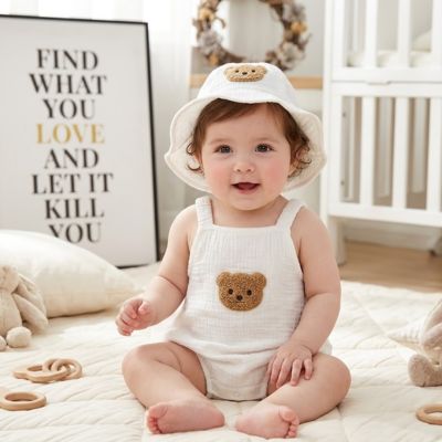barboteuse bébé fille sans manches à motif Orson confortable