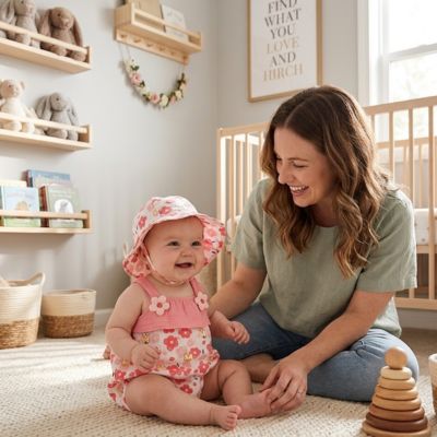 barboteuse bébé fille sans manches à motif rose en coton