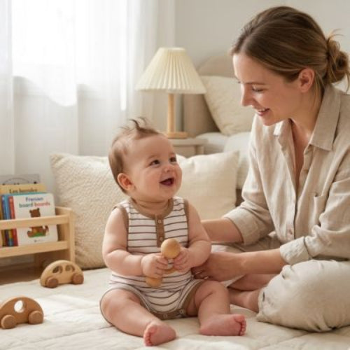 barboteuse bébé garçon sans manches rayée brun confortable