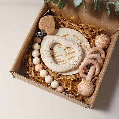 cadeau naissance le coffret essentiel beige