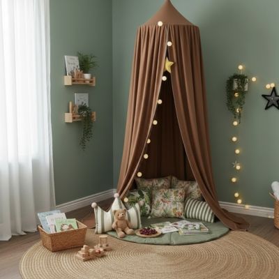 ciel de Lit bebe marron accessoire multifonction