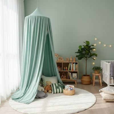 ciel de Lit bebe vert décoration de chambre