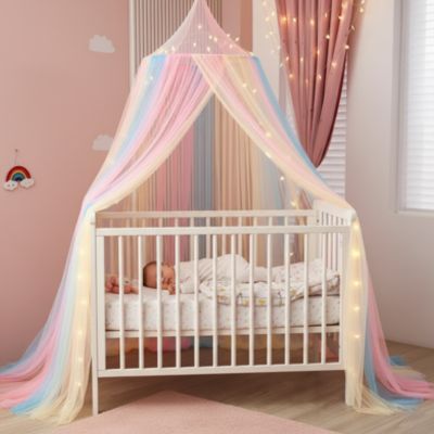 ciel de lit bébé arc-en-ciel berceau