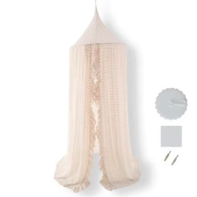 ciel de lit bébé beige espace apaisant facile a installer
