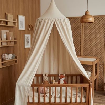 ciel de lit bébé beige petit royaume