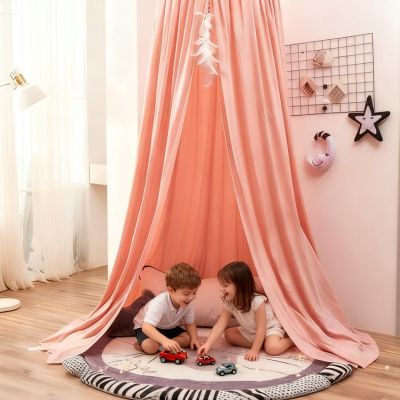 ciel de lit bebe rose pastel espace intime