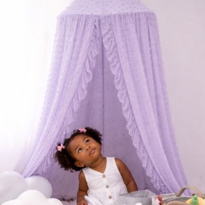 ciel de lit bébé violet doux