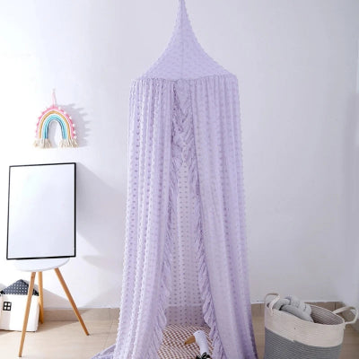 ciel de lit bébé violet