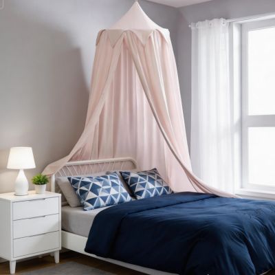 ciel de lit enfant rose poudré cocon rassurant