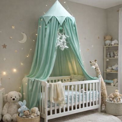 ciel de lit enfant vert cocon rassurant