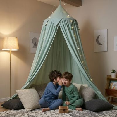 ciel de lit enfant vert enchanteur