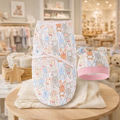 couverture étoile pour bebe lapin rose