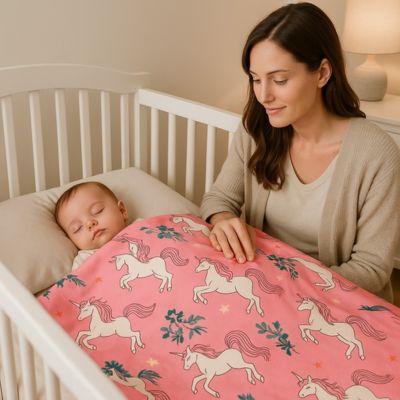 couverture_bebe_licorne_rose_chambre