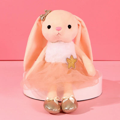 doudou bebe lapin ballerine orange