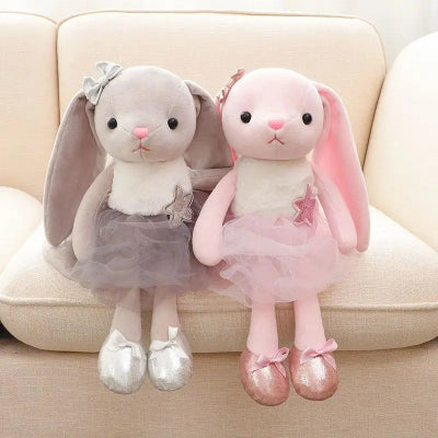 doudou bebe lapin ballerine rose gris