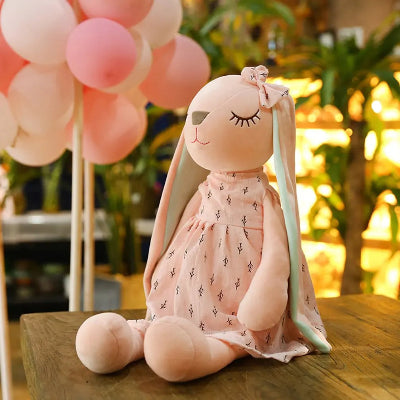 doudou bebe lapin mignon rose apaisant