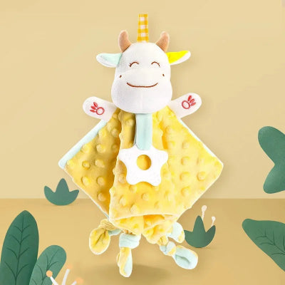 doudou bebe vache serviette apaisante dentition