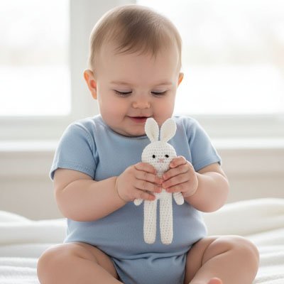 Doudou lapin jouet pour enfant