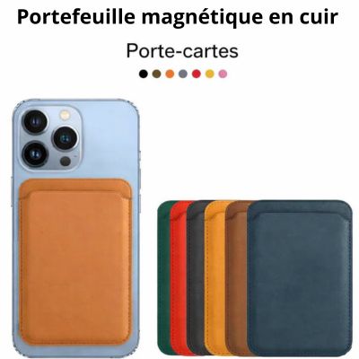 étui téléphone portefeuille magnétique