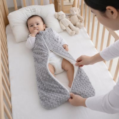 gigoteuse bébé gris fermeture éclair