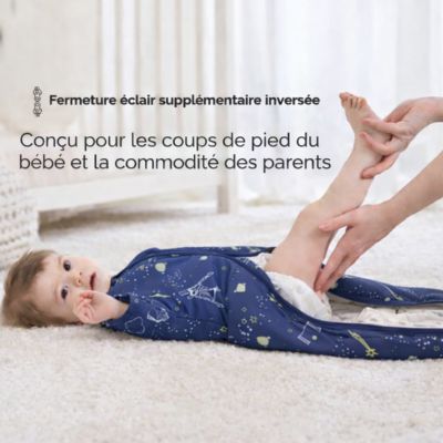 gigoteuse constellation avec fermeture éclair bidirectionnelle
