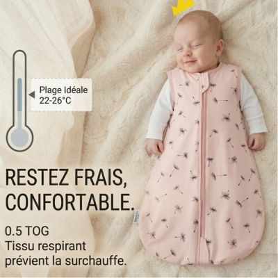 gigoteuse été éveil pissenlit bébé dorme au frais