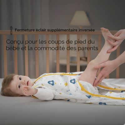 gigoteuse été spatial fermeture éclair bidirectionnelle