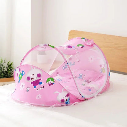 lit moustiquaire bébé lapin rose