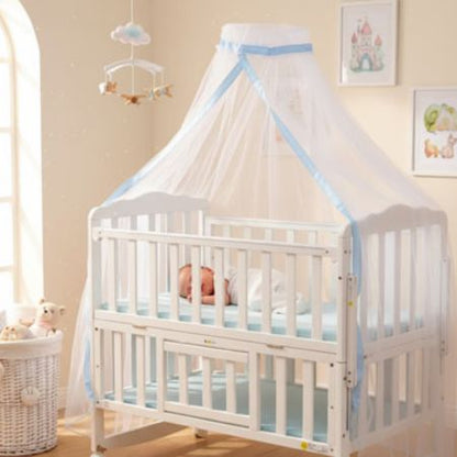 moustiquaire lit bébé nuit sereine bleu pour berceau