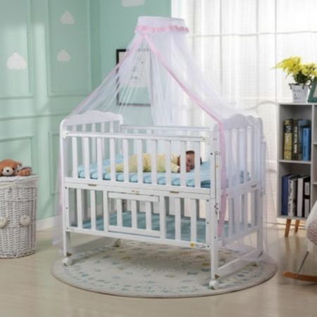 moustiquaire lit bébé nuit sereine rose anti-moustique