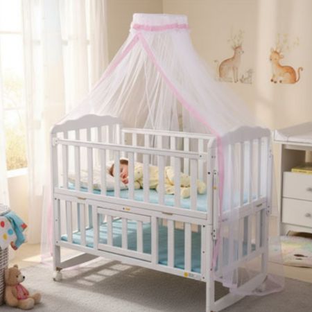 moustiquaire lit bébé nuit sereine rose sécuritaire